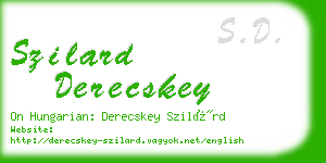 szilard derecskey business card